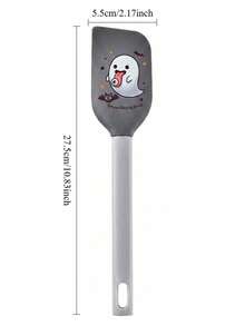 Custom Text Logo Halloween Theme Silicone Scraper, Heat-Resistant Non-Stick Baking Spatula, Cute Cartoon Pumpkin Cat Skull Pattern, Reusable Kitchen Utensil, Suitable For Cooking Baking Stirring Scraping, Dishwasher Baking Tool - Multicolor - View 10