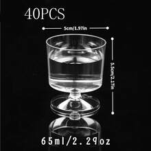 Mini 60ml Plastic Dessert Cups, Tasting Cups, Cute Mini Dessert Cups - Perfect For Mousse, Pudding And Appetizers - Perfect For Weddings, Parties And Events - Event Tableware - Clear - View 12