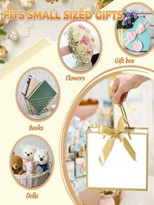 Tas Kado Putih Elegan dengan Pinggiran Emas, Set Kemasan Kado Mewah Termasuk Pita, Kartu Ucapan, dan Kertas Tisu, Tas Kado Kertas yang Dapat Digunakan Kembali, Cocok untuk Pernikahan, Ulang Tahun, Hari Jadi, Kado Pengiring Pengantin, Perlengkapan Kemasan Kado Liburan - Beraneka warna - View 9