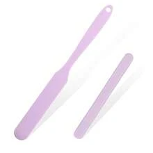 2pcs Silicone Wax Spatulas, Non-Stick Hair Removal Scraping Tools, Reusable Hard Wax Scrapers For Home And Salon Body Care (2pcs Black) - Multicolor - View 12