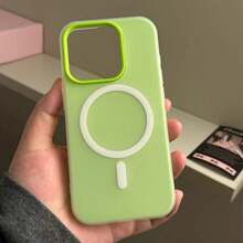 夏季清新色果凍感 2 合 1 磁吸手機殼，相容 iPhone 16 17 16e 17e，磨砂質感防摔硬殼，相容 iPhone 15 14 13 11 16 Pro Max 17 Pro Max 12 - 綠色 - 查看 7
