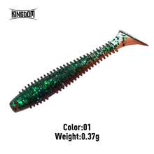 KINGDOM 20pcs T-Tail Soft Fishing Lure, 35mm/45mm/55mm/65mm PVC Soft Bait Sinking Swimbait, Flexible Tail Artificial Bait For Bass Trout Pike Perch Fishing Tackle Freshwater & Saltwater - Multicolor - View 29