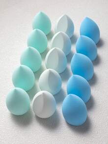 5pcs Makeup Sponge/Puff, Gourd-Shaped Teardrop Design, Random Shape And Color Shipped. Suitable For All Skin Types - Multicolor - View 4