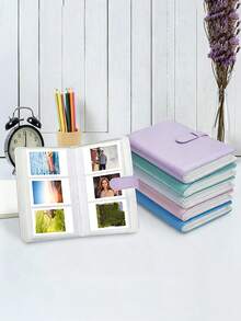 1Pc Mini 108 Pockets 3-Inch Photo Album,Photo Storage Album For Collecting Family Photos And Anniversary Photos,Etc.,Camera Not Included,Small Cards Collection Book For Star Cards,Business Cards,Train Tickets,Flashcards,Memory Cards,And ID Cards - Multicolored - View 4