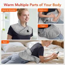 Heated Scarf,3-Speed Temperature Adjustable Electric Heating Shoulder And Neck Care Pad, Cervical Massage Shawl, USB Plug-In Hot Compress, Vibration Relaxation And Warmth Protection, Gift For Family - View 7