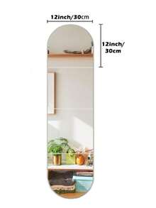 4pcs Shatterproof Full-Length Acrylic Mirror - Made Of Shatterproof Acrylic Material, Frameless Self-Adhesive Design. Acrylic Mirror Panel Set. Perfect For Bedroom, Home Gym And Dressing Room. Easy Installation, Space-Saving Design. Can Be Used As "Peel And Stick" Wall Decor, Alternative To Wallpaper. Convenient To Use, Durable. - Acrylic Mirror Sticker - View 7