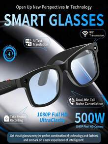 LIGE Smart Glasses: 290mAh Large Capacity Battery, AI Voice Assistant/Photo/Video Recording/Voice Recording/Music Control/Phone Calls/Notification Reminders/AI Translation/Smart Object Recognition - Multi-Functional Fashion Smart Glasses - View 9
