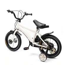 White Compact‑Sized Bicycle With 14‑Inch Wheels, Carbon‑Steel Framed Kids Cycle Equipped With Height‑Modifiable Seat For Flexible Riding Position Adjustment. This Lightweight Framed Two‑Wheeler Features Adaptable Saddle Height - White - View 1