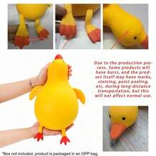 1pc New Colorful Large Glass Duck Squeeze Toy, Marble Pattern Animal Inspired Stress Relief Toy, Creative Venting Gadget, Suitable For Office Relaxation, Soft Squishy Toy, Crisp Sensation - Multicolor - View 8