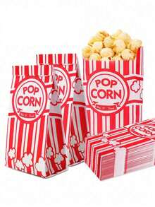 10/20/50pcs Popcorn Bag Packs, Popcorn Machine-Specific Popcorn Bags, Party/Dinner Popcorn Bags - Essential Items For Family Gatherings Or Dinners - Suitable For Packaging Popcorn And Other Foods For Halloween/Christmas And Other Occasions - Multicolor - View 1