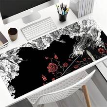 1 Pc Cool Black Angel Fairy Mouse Pad, Table Rubber Desktop Mat, Anti-Slip Durable Pc Accessories, For Laptop Study & Office Keyboard Desk Mat, Non-Slip Laptop Keyboard Mat Office Game Personalized Mouse Mat For Work - View 7