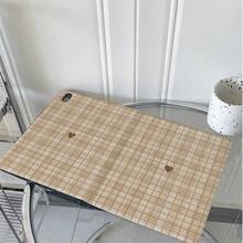 1件卡其色格紋棕色愛心印花平板保護殼，多角度支架，筆槽，相容於 iPad Pro (M5)/Air 4/5/Pro 11/11(A16 2025)/Galaxy Tab S10+/S9/A9，相容於 OPPO Pad、MatePad、Pad、Honor Pad、Pad - 彩色 - 查看 5