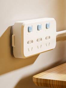 插座固定裝置、壁掛式插頭固定裝置、自黏式電源線電纜管理桌面插座掛鉤支架、自黏式電源線電纜管理支架，適用於臥室、客廳和廚房；多功能自黏式掛鉤、遙控器掛鉤 - 白色 - 查看 3