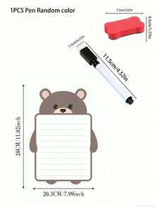 Panda Shaped Magnetic Refrigerator Calendar Set, Includes Magnetic Whiteboard Marker And Eraser Cloth, Can Be Attached To Refrigerator Surface, Convenient For Storage And Access, Monthly And Weekly Planning Writing Areas, Reusable Kitchen Planner, Includes Refrigerator Magnets And Magnetic Whiteboard Marker - Multicolor - View 22
