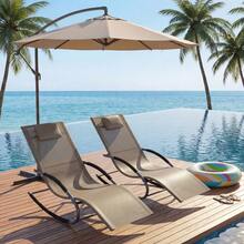 Patio Lounge Chair & Swing Chair - Brown - View 7