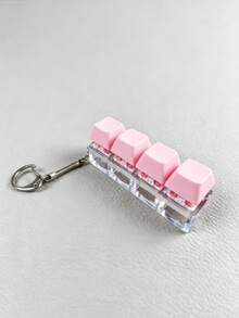 1pc 9-Key Cube Keyboard Shaped Keychain, Creative Keyboard Pendant, Bag Charm, Car Key Accessory, Fingertip Style Zipper Pendant, Daily Bag And Car Decoration Accessory - Multicolor - View 26