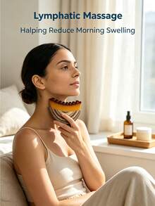 2/1pc New Lymphatic Contour Facial Brush, Lymphatic Detox Facial Massage Brush, Suitable For Chin And Neck Contour, Soft For All Skin Types, Ergonomic Beauty Tool, With Portable Storage Box - Multicolor - View 2