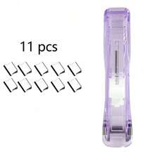 Transparent Visible Binding Clip, Compact And Portable, Simple Stapler, Sturdy And Anti-Slip, Can Clip A4 Paper And Books, Reusable, Suitable For Office, Clerical, School, Student Learning, Used For Fixing Documents And Books - Multicolor - View 12