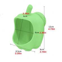 1pc Green Pepper Shaped Parrot Feeding Bowl, Cage Hanging Seed And Water Dish Bird Feeder, Suitable For Hamsters, Budgies, Cockatiels And Long-Tailed Parrots Small Pet Feeder, Decorative Bird Feeding Accessory - Multicolor - View 9