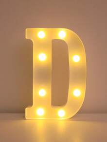 قطعة واحدة من أضواء حروف ماركي LED بحجم 21 سم لديكور المنزل، أضواء حروف ليلية LED لحفلات الزفاف وأعياد الميلاد، مصباح إشارات حروف مضيئة لديكور الفصول الدراسية والسكن الجامعي - أبيض - مشاهدة 34