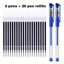 22pcs Large Capacity Set, Blue Ink, Comfortable Grip And Quick Drying, Smooth Writing, Suitable For Note-Taking And Writing, Perfect Office And Study Supplies - Sets - View 7