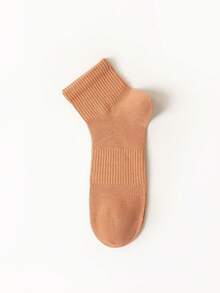5 Pairs Men's Pure Cotton Mesh Breathable Crew Socks, Moisture‑Wicking Socks, Ribbed Cuff Comfort Casual Daily Mid‑Ankle Socks - Multicolor - View 4