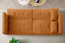 Best Choice Products Upholstered Futon Sofa Bed,Comfy Modular Foldable Sleeper Sofa 68″Fabric Couch Sleeper For Home,Dorm, Bonus Room, Compact Spaces. - 橘色 - 查看 7