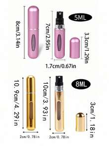 8ml Perfume Sub Bottle, Bottom Direct Charging, Large Perfume Sub Bottle, Convenient To Spray Perfume, Spray Bottle, Mini Portable Empty Liquid Container, Travel Perfume Spray Bottle, Men And Women Perfume Universal - Multicolor - View 4