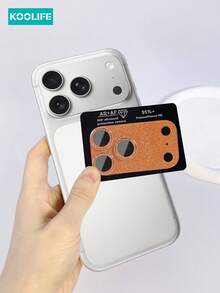 Koolife 1pc Glitter Lens Protector, Full Coverage High Definition Transparent Protection, Bubble-Free Application, Waterproof, Anti-Drop, Anti-Scratch, Compatible With Iphone 18 Pro/18 Pro Max/17/17 Pro/17 Pro Max - Orange - View 4