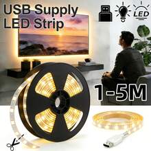 شريط إضاءة LED أبيض بارد/أبيض دافئ 1-5 متر، شريط إضاءة LED يعمل بالطاقة USB - إضاءة قابلة للقطع ذاتية اللصق 5 فولت، مناسبة لإضاءة خلفية التلفزيون. مثالية لإضاءة خلفية التلفزيون والديكور الداخلي. تتميز بأداء مستقر وإضاءة عالية السطوع لتحسين مساحتك. - متعدد الألوان - مشاهدة 3
