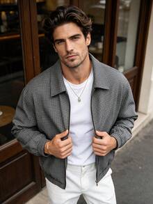 Spring/Autumn Men's Casual Minimalist Versatile Loose Jacket, Suitable For Daily Lightweight Wear - Black - View 3