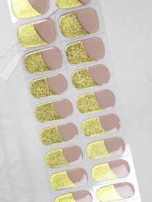 半固化凝膠美甲貼片 20片裝 長效沙龍級美甲貼紙 易貼易撕 UV燈使用 - 彩色 - 查看 6