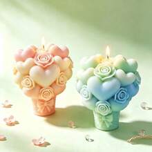 Rose Balloon Basket Silicone Mold DIY Handmade Candle Aromatherapy Plaster Soap Silicone Mold - White - View 1