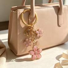 1pc Sakura Shaped Keychain, Lightweight And Graceful Sakura Design, Suitable For Bag Pendant, Car Key Chain, Couples, Birthday, Holiday Gifts - A - View 5