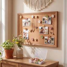 15/20/30pcs Flower Push Pins, Bohemian Style Small Size, Cute Decorative Large Head Pins For Back To School Classroom Supplies, Cork Board Accessories, Office Wall Photo Poster Use, Random Colors - A - View 3
