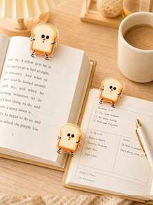 Cute Toast Acrylic Pp Bag Clips,Cute Toast Sealing Clips, Acrylic Snack Bag Clips, Reusable Photo Paper Clips For Kitchen Office Home Decoration - Multicolor - View 5