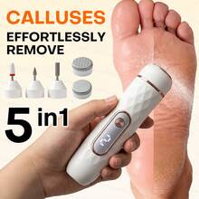 Electric Foot Callus Remover With Replaceable Grinding Heads, Suitable For Removing Dead Skin, Calluses, Brightening Skin Tone, Polishing Function, USB Rechargeable, Minimalist Design, Ergonomic Handle With Comfortable Grip, Father's Day Gift - View 5
