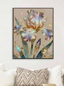 DIY Iridescent Gold Foil Iris Digital Oil Painting Kit (Unframed 8x12 / 16x20 Inch) Acrylic Paint, Suitable For Adult Beginners, Home Wall Decor, Creative Holiday Gift, Relaxing Art - Sets - View 5