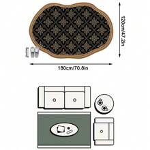 1PC European & American Modern Luxury Classical Geometric Floral Plant Element - Soft Faux Cashmere Area Rug, Bathroom, Kitchen, Entryway, Hallway, Bedside, Living Room, Bedroom, Etc., All-Season Machine Washable Asymmetrical Large Size Floor Mat, Aesthetic Home Decor - Multicolor - View 13