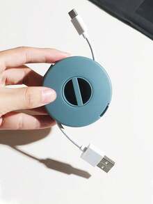 便攜式電纜捲線器/可伸縮電纜收納器－適用於存放耳機、USB數據線、滑鼠線和充電線，小巧便攜，耐用塑料材質，適合居家收納；高效電纜管理方案 | 時尚外觀 | 堅固耐用 - 彩色 - 查看 4