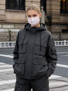白色心形成人面罩，一次性，3層熔噴不織布，防水且親膚的防護口罩 - 白色 - 查看 8