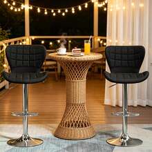 Komfortable Küche Hocker,Bar Hocker,Ess Hocker,Drehhocker Mit Verstellbarer Höhe(Nur Mit 2Pcs Hocker) - 黑色 - 查看 6