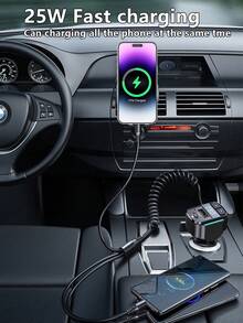 3.1A Multi-Function Car Charger & Car Media Player - Black - View 7