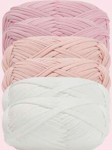 6pcs/600g Multi-Color Premium T-Shirt Yarn - High Elasticity Rope-Like Yarn, Soft Elastic Polyester Yarn, Suitable For Vibrant Crochet Projects, Ideal Choice For Home Decor DIY Crafts, Multi-Color Yarn | Polyester Yarn | Knitting Accessories - Multiple Styles - View 1