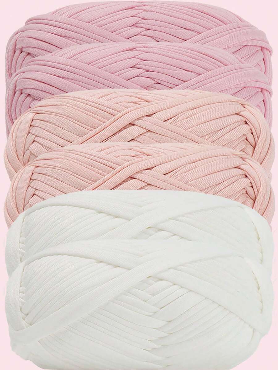 6pcs/600g Multi-Color Premium T-Shirt Yarn - High Elasticity Rope-Like Yarn, Soft Elastic Polyester Yarn, Suitable For Vibrant Crochet Projects, Ideal Choice For Home Decor DIY Crafts, Multi-Color Yarn | Polyester Yarn | Knitting Accessories - Multiple Styles - View 1