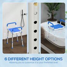 Portable Shower Stool Non‑Slip Shower Chair For Elderly - Dark Blue - View 2