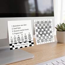 2 Packs 100 Sheets Chess Sticky Notes 75x75mm 3x3in, Cute Chessboard & Chess Piece Self-Adhesive Blank Memo Pads, Desktop Reminder Notes For School, Office And Home Stationery - 75 X 75 mm - View 7