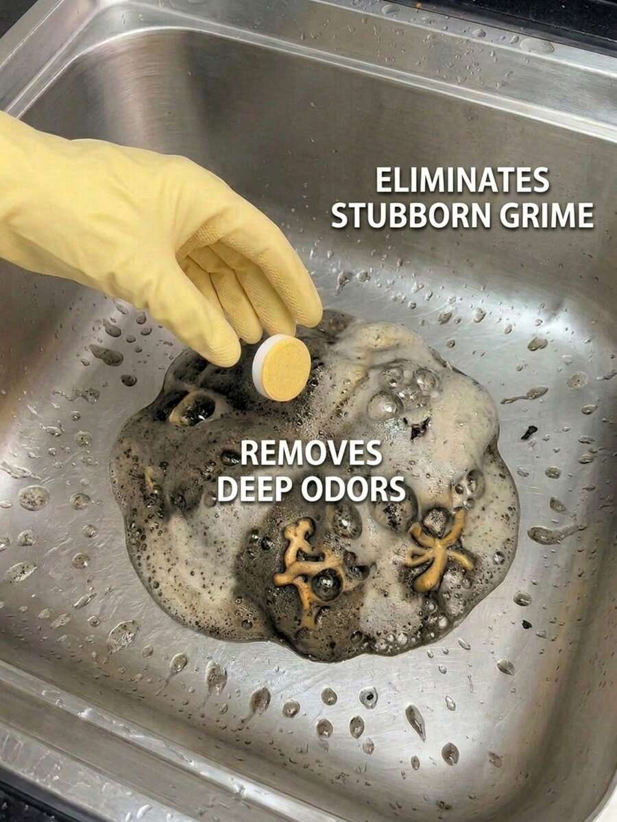 Drain Pipe Cleaning Effervescent Tablets, Deep Cleaning For Kitchen Sink, Bathroom, Laundry Room, Remove Residue, Decompose Food Waste, Maintain Pipes And Septic Tank System