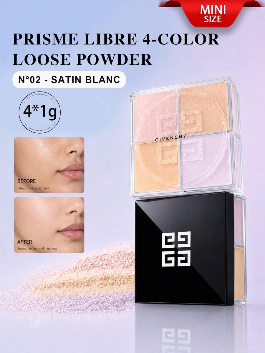 Givenchy 纪梵希 PRISME LIBRE 四色散粉 - N°02 - 缎光白 - 4*1克/总计 0.14盎司 - mini #2 - 查看 1