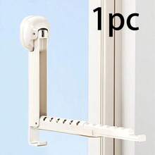 1/2pcs Suction Cup Telescopic Clothes Drying Rack, Wall-Mounted Hanger, No Drilling Foldable, Suitable For Various Clothes Hangers, Towels, Applicable To Bathroom, Balcony, Indoor Window - Multicolor - View 11